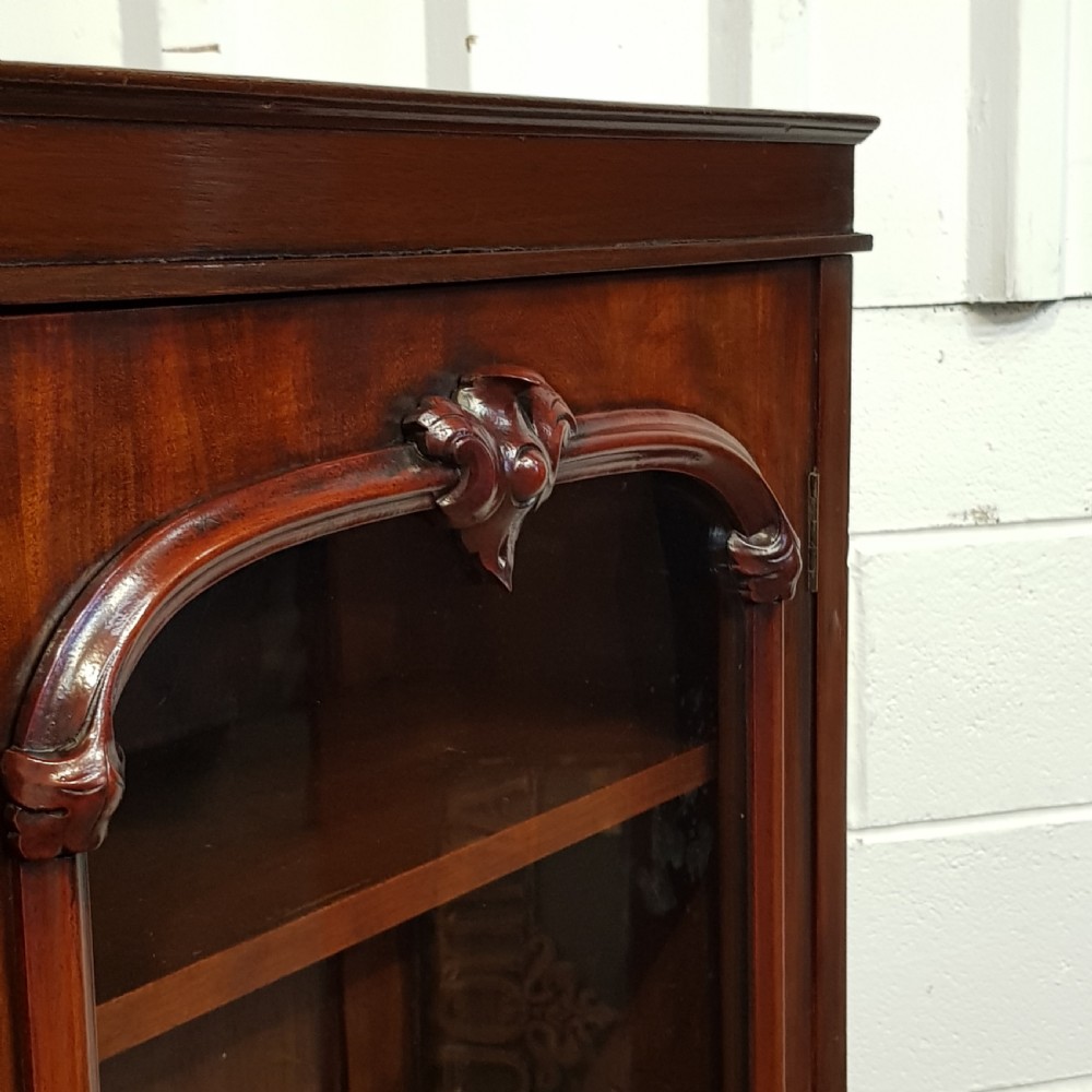 ANTIQUE VICTORIAN MAHOGANY GLAZED BOOKCASE C1880 View VII