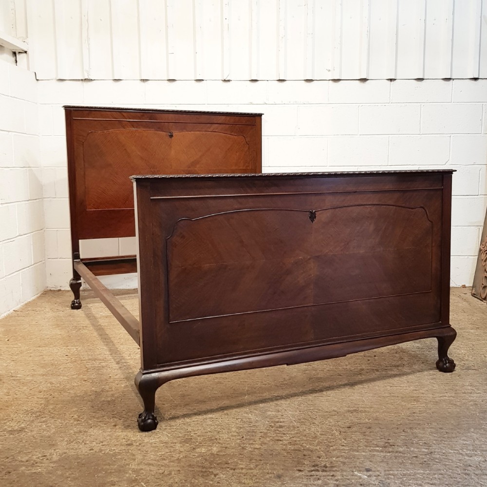 ANTIQUE MAHOGANY DOUBLE BED C1920