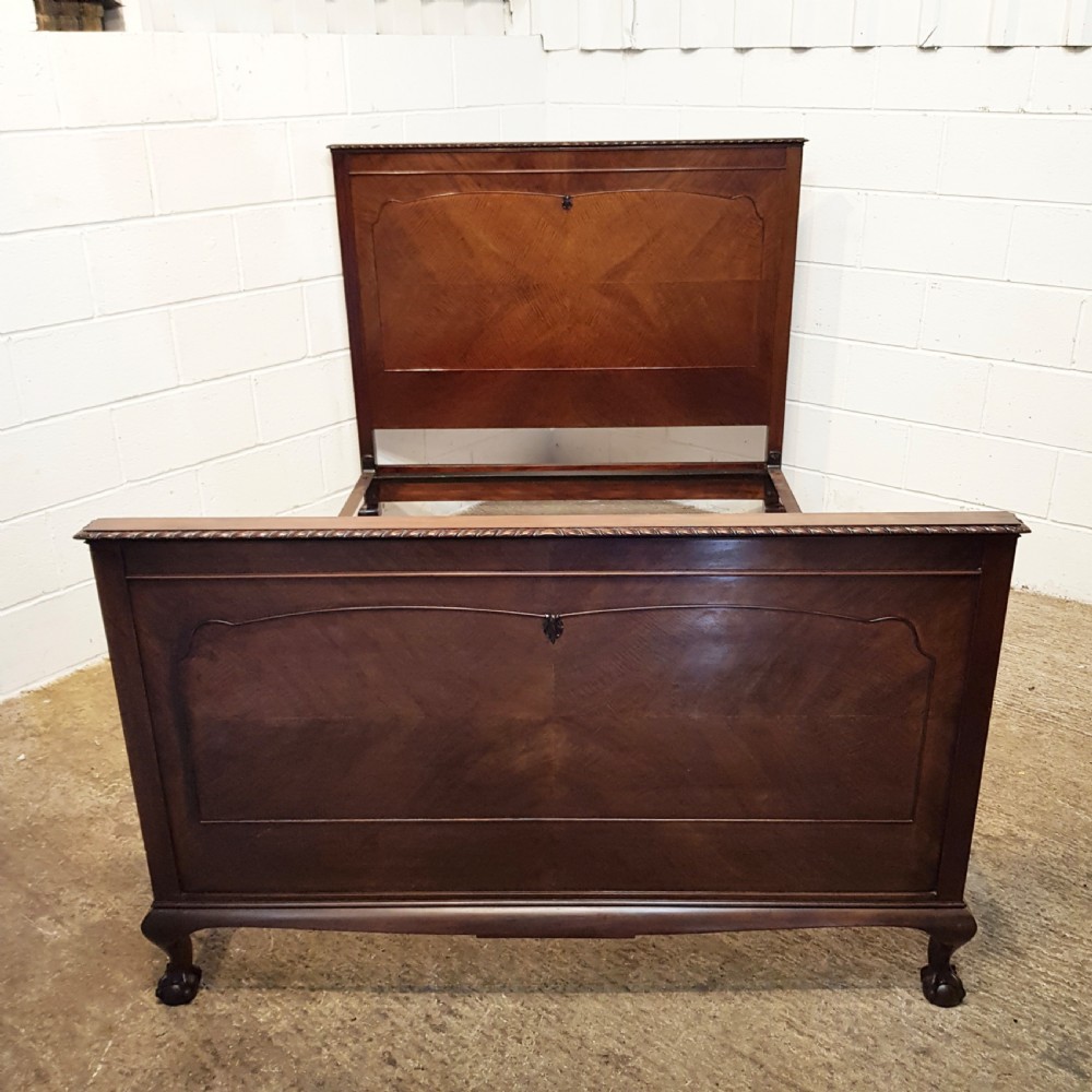 ANTIQUE MAHOGANY DOUBLE BED C1920 View V