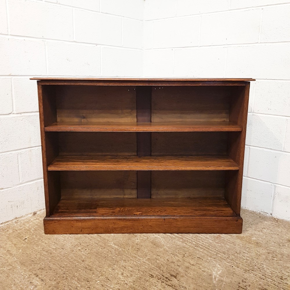 ANTIQUE EDWARDIAN OAK OPEN BOOKCASE C1900 View III