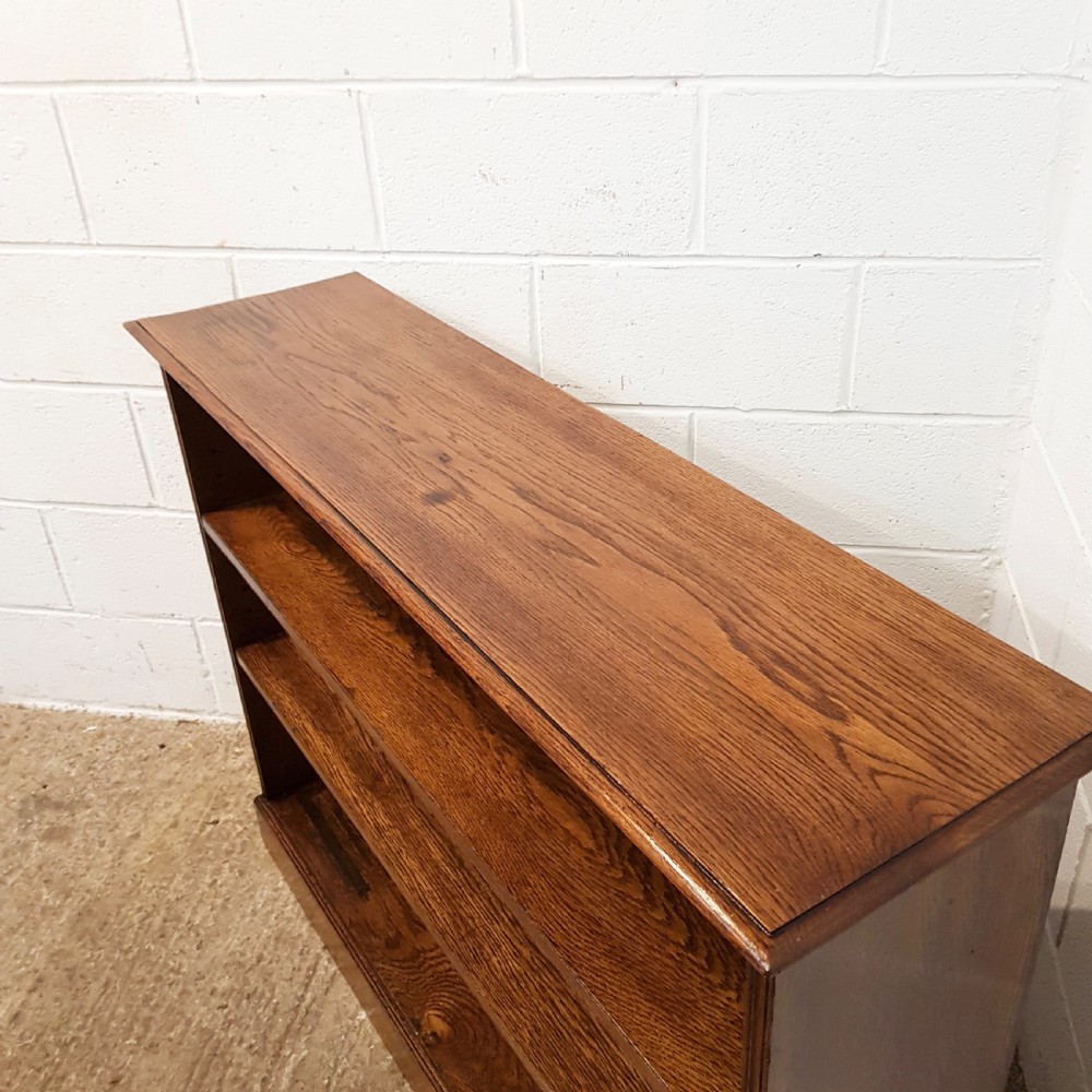 ANTIQUE EDWARDIAN OAK OPEN BOOKCASE C1900 View V