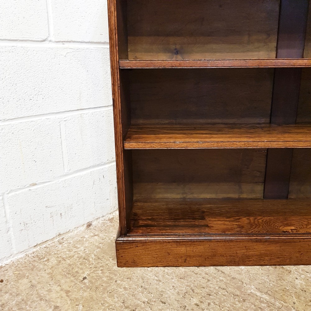 ANTIQUE EDWARDIAN OAK OPEN BOOKCASE C1900 View VI