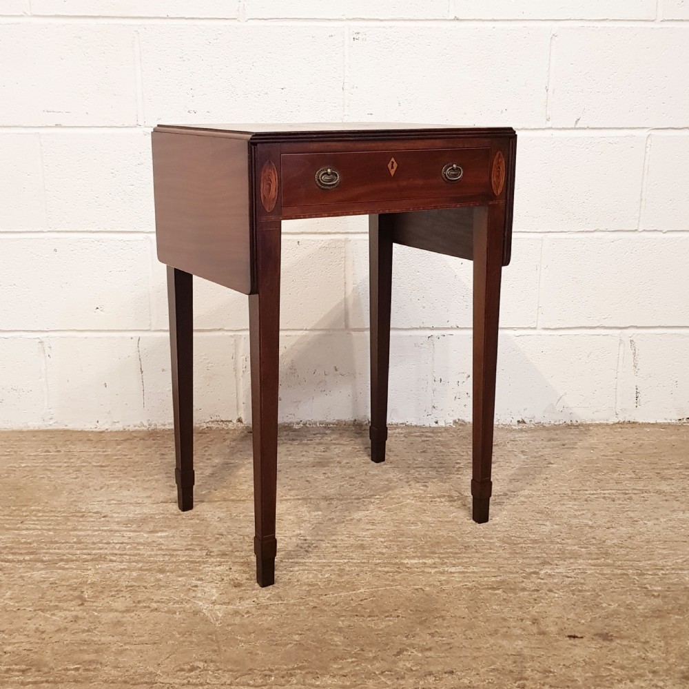 ANTIQUE REGENCY INLAID MAHOGANY EXTENDING SOFA TABLE  C1820 View II