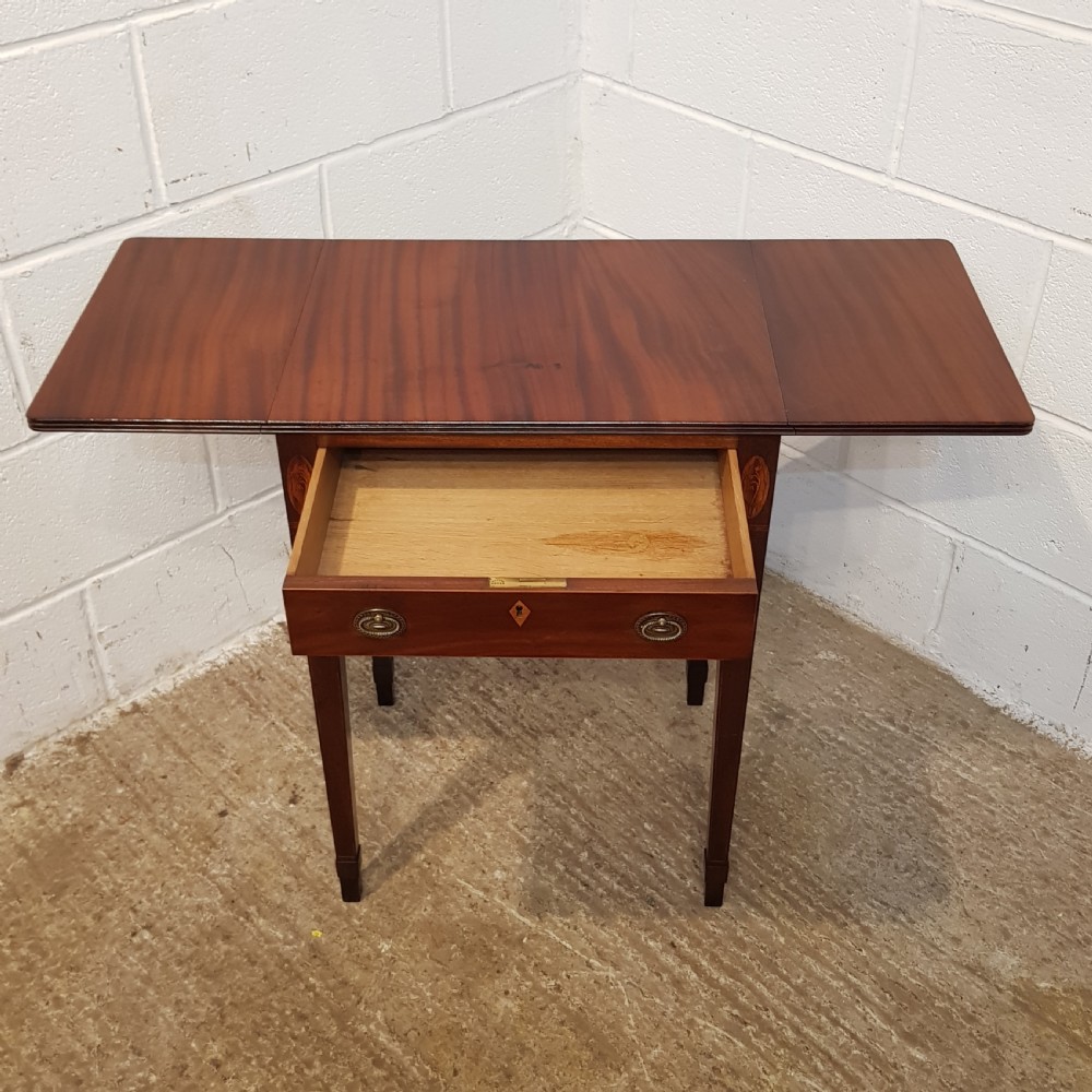 ANTIQUE REGENCY INLAID MAHOGANY EXTENDING SOFA TABLE  C1820 View V