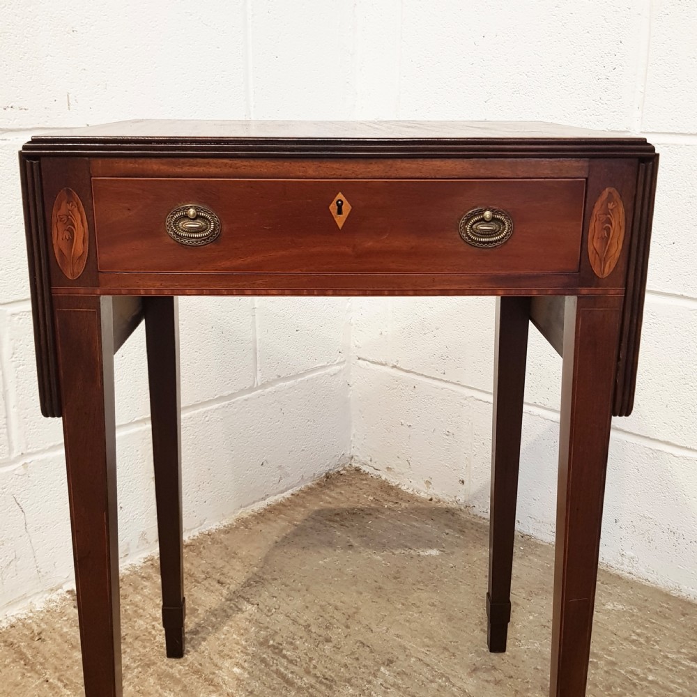 ANTIQUE REGENCY INLAID MAHOGANY EXTENDING SOFA TABLE  C1820 View VI