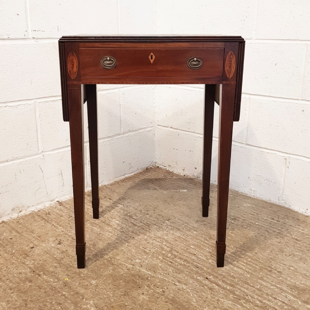 ANTIQUE REGENCY INLAID MAHOGANY EXTENDING SOFA TABLE  C1820 View VII