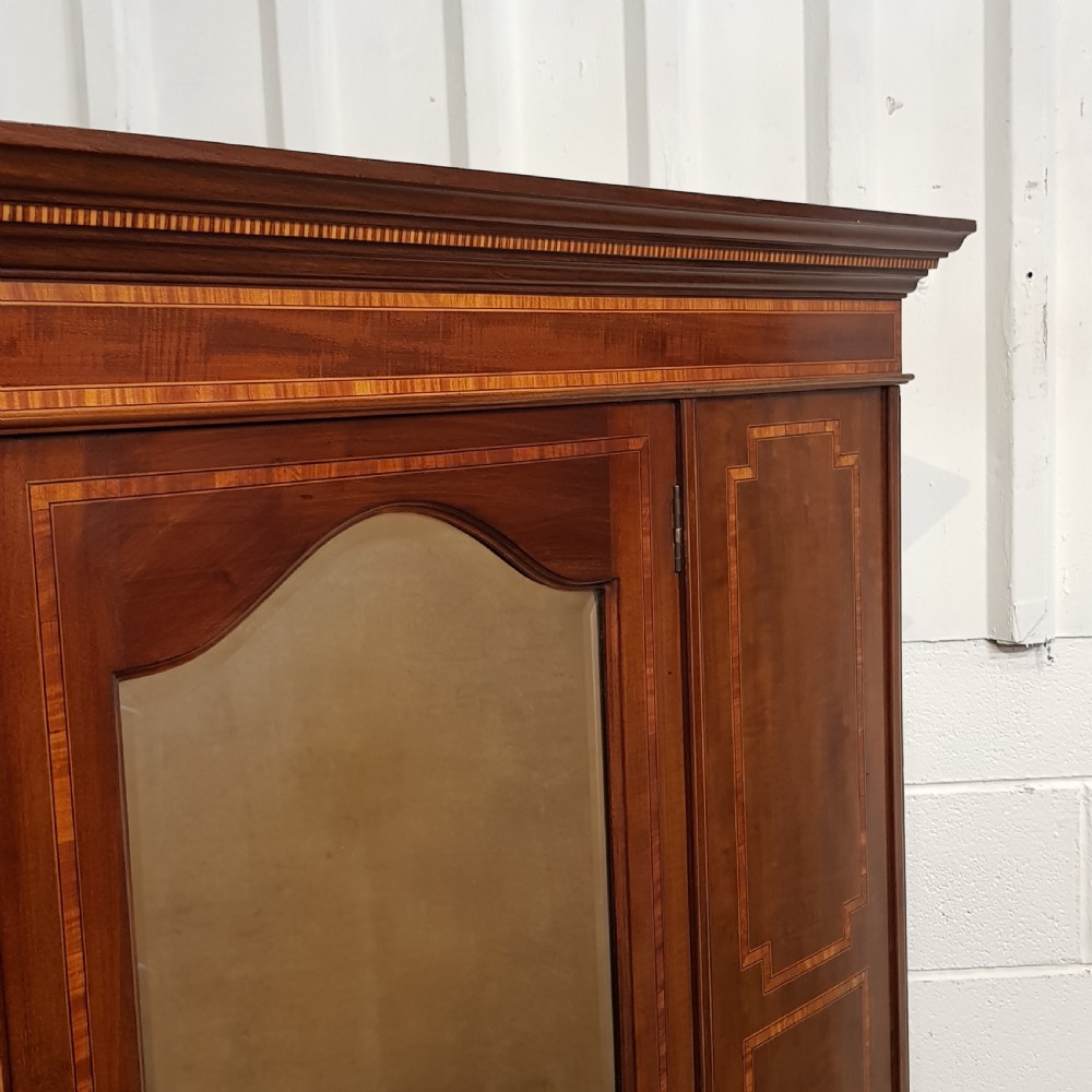 ANTIQUE EDWARDIAN INLAID MAJOGA Y WARDROBE C1900 View III