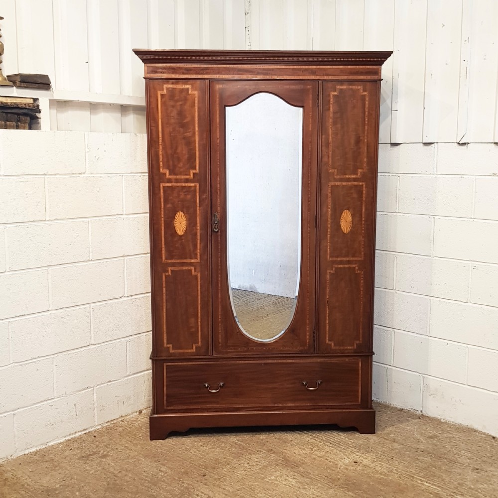 ANTIQUE EDWARDIAN INLAID MAJOGA Y WARDROBE C1900 View VI