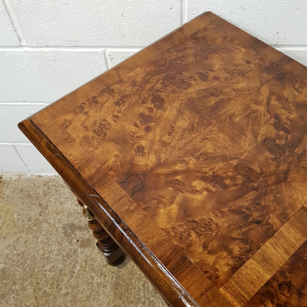 ANTIQUE BURR WALNUT AND OAK CONSOLE TABLE C1920 View IX