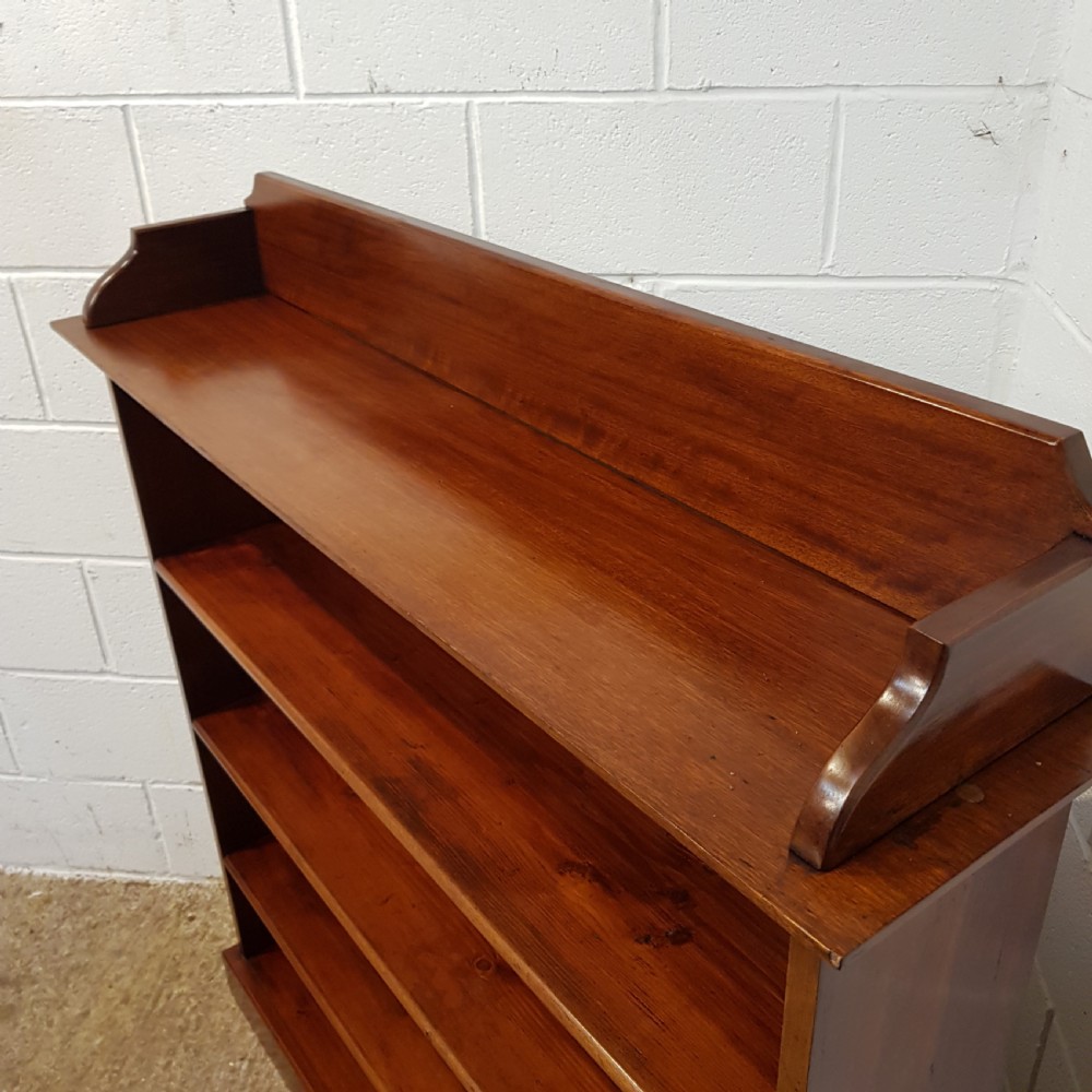 ANTIQUE VICTORIAN MAHOGANY OPEN BOOKCASE C1880 View V