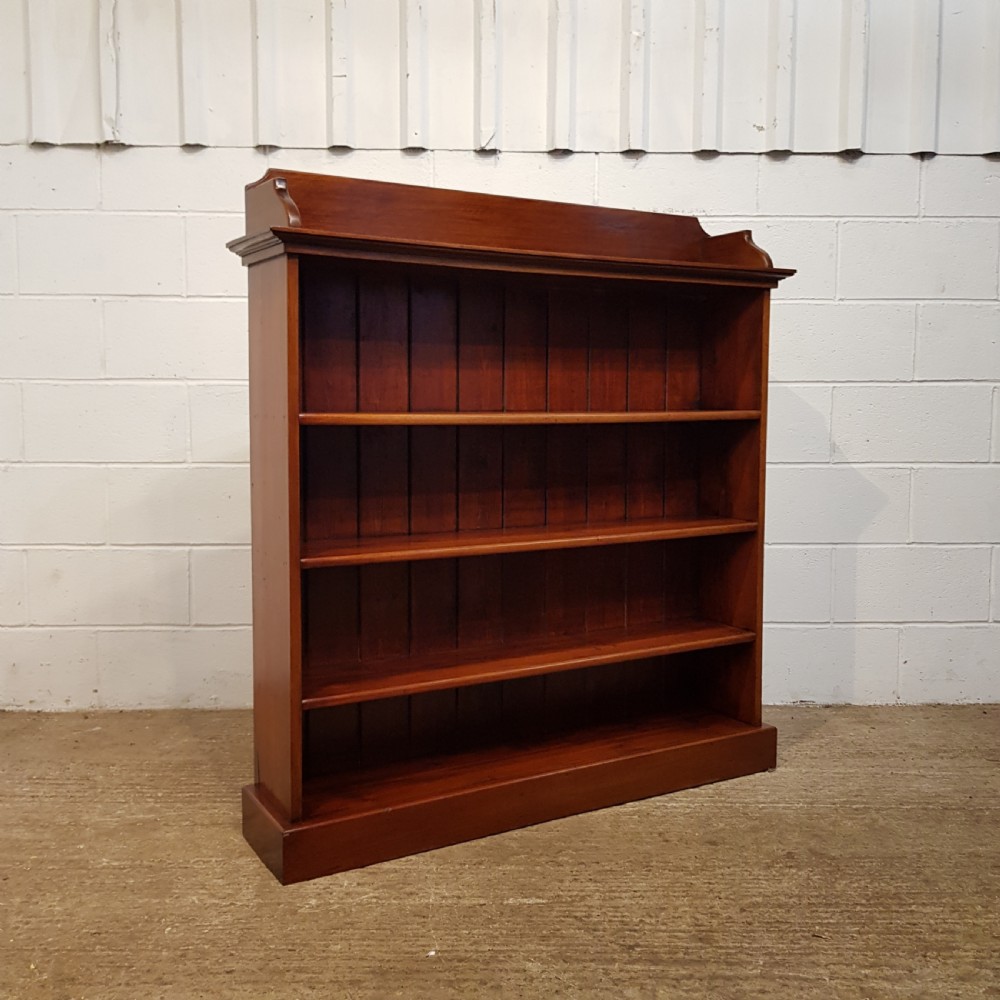 ANTIQUE VICTORIAN MAHOGANY OPEN BOOKCASE C1880 View VII