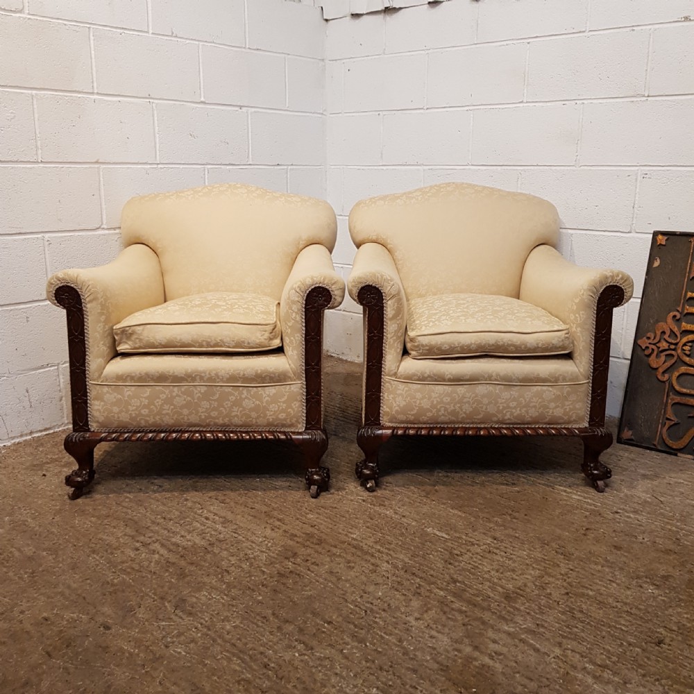 ANTIQUE PAIR EDWARDIAN ARM HAIRS C1900