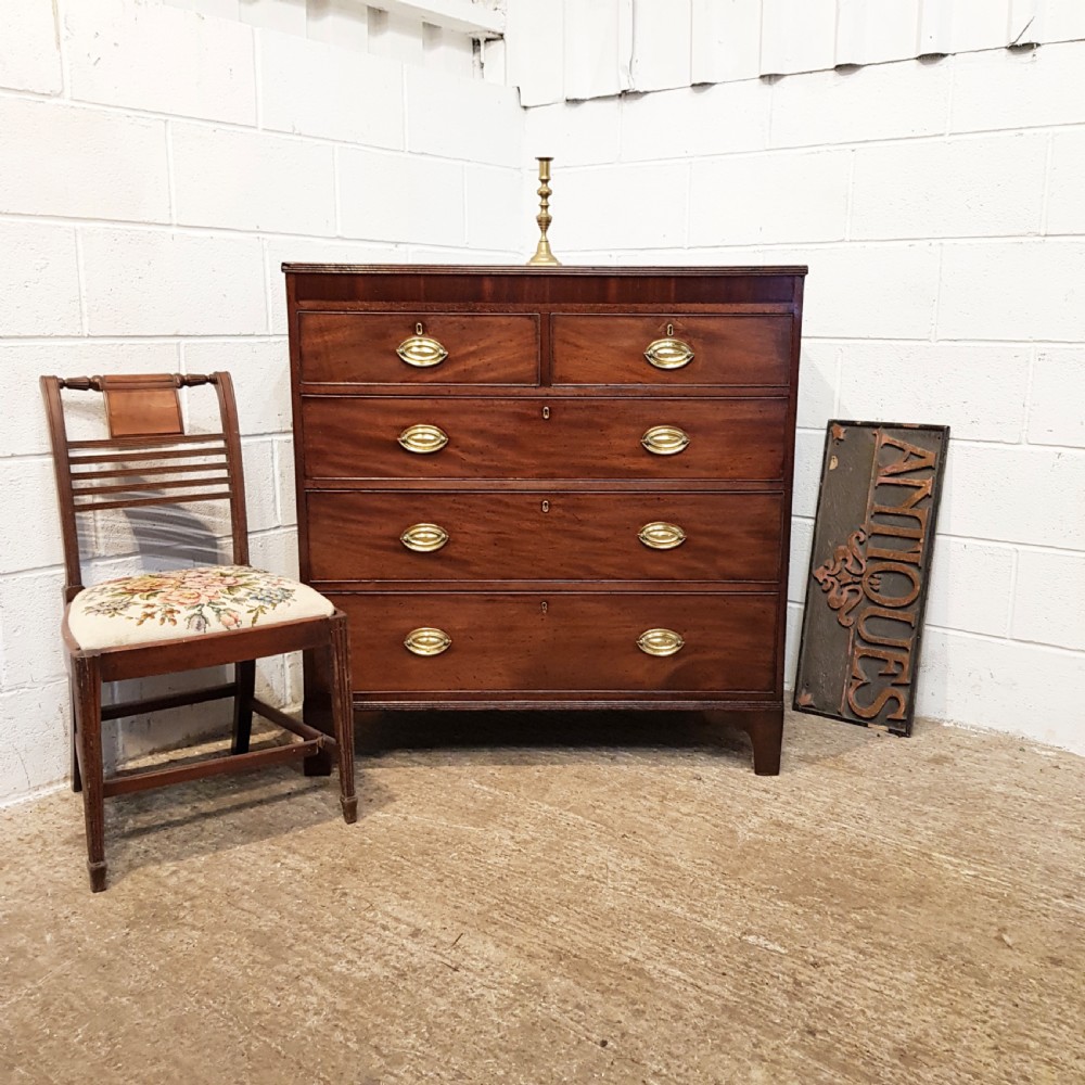 ANTIQUE REGENCY MAHOGANY CHEST OF DRAWERS C1820