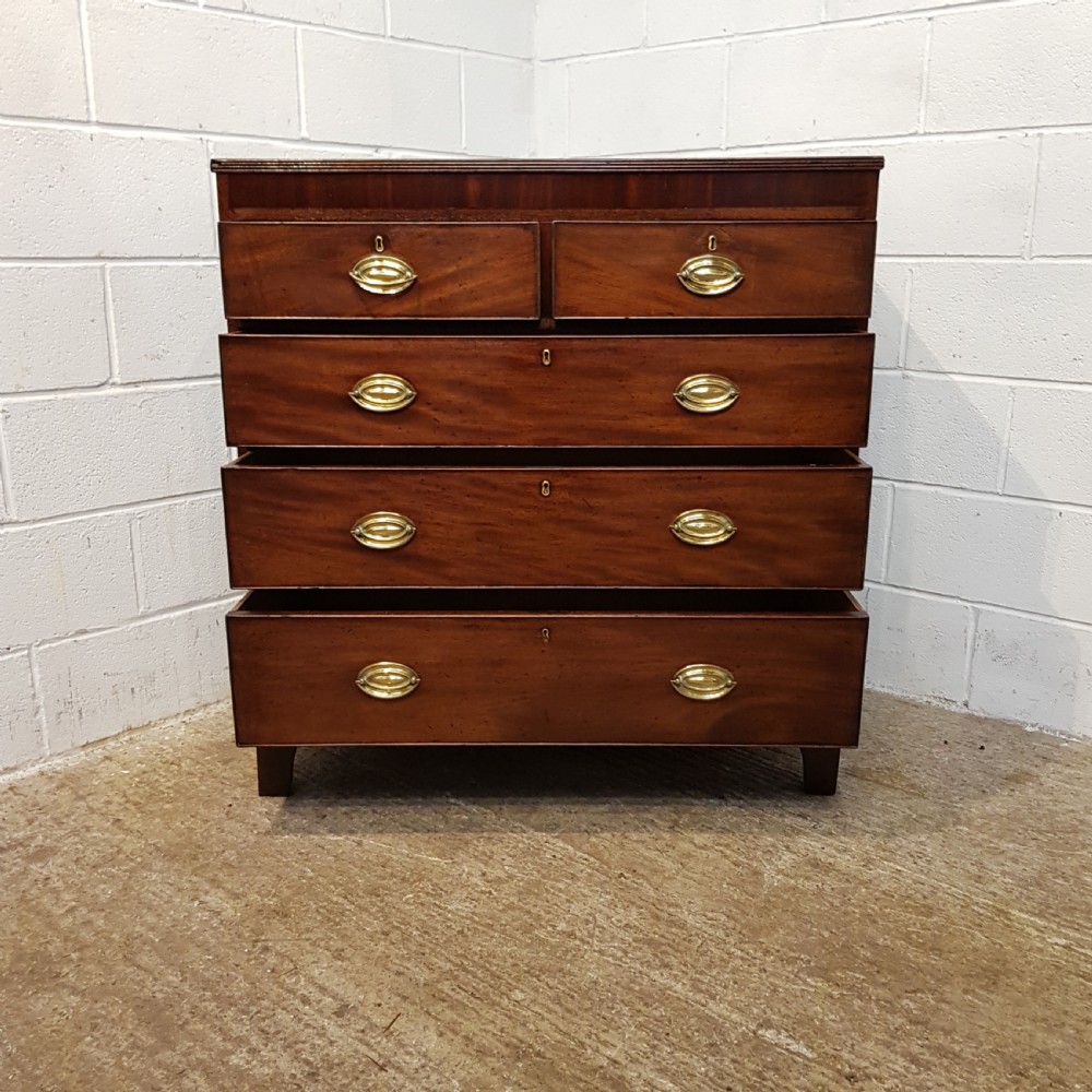 ANTIQUE REGENCY MAHOGANY CHEST OF DRAWERS C1820 View V
