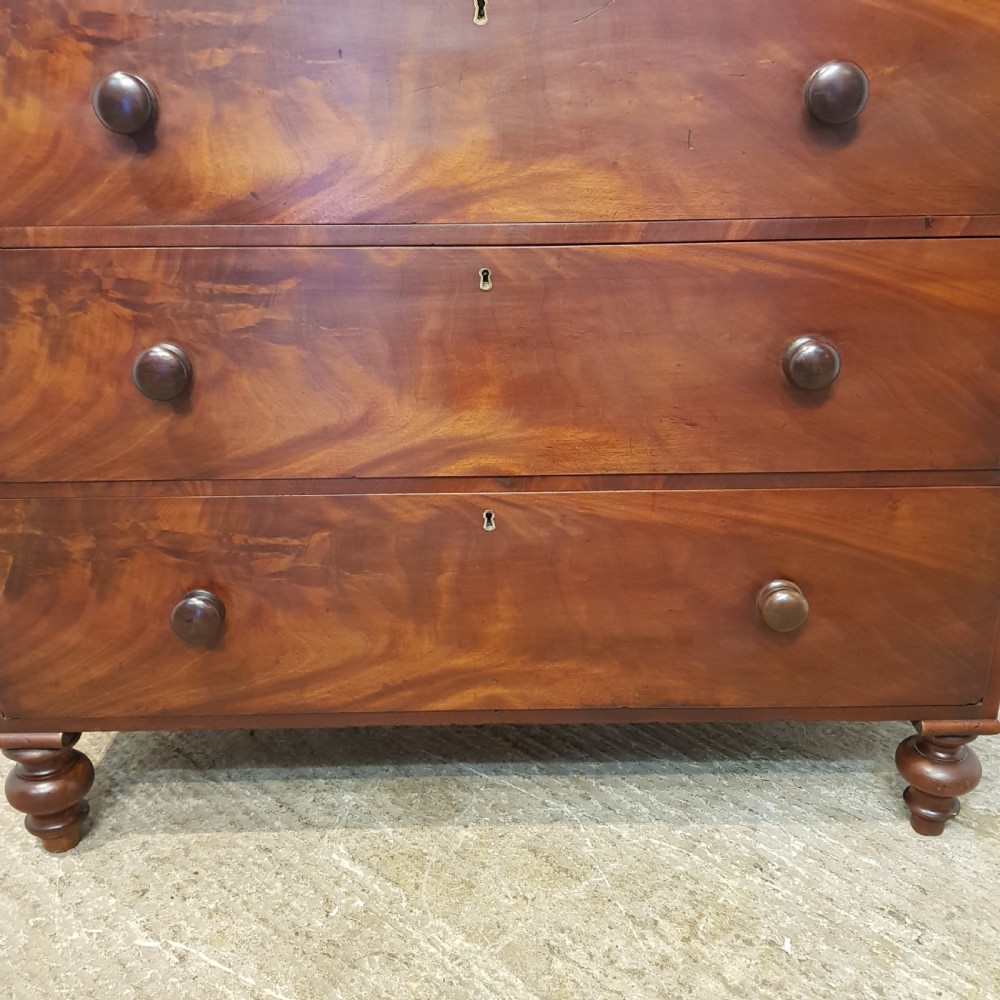 ANTIQUE VICTORIAN MAHOGANY CHEST OF DRAWERS C1880 View III