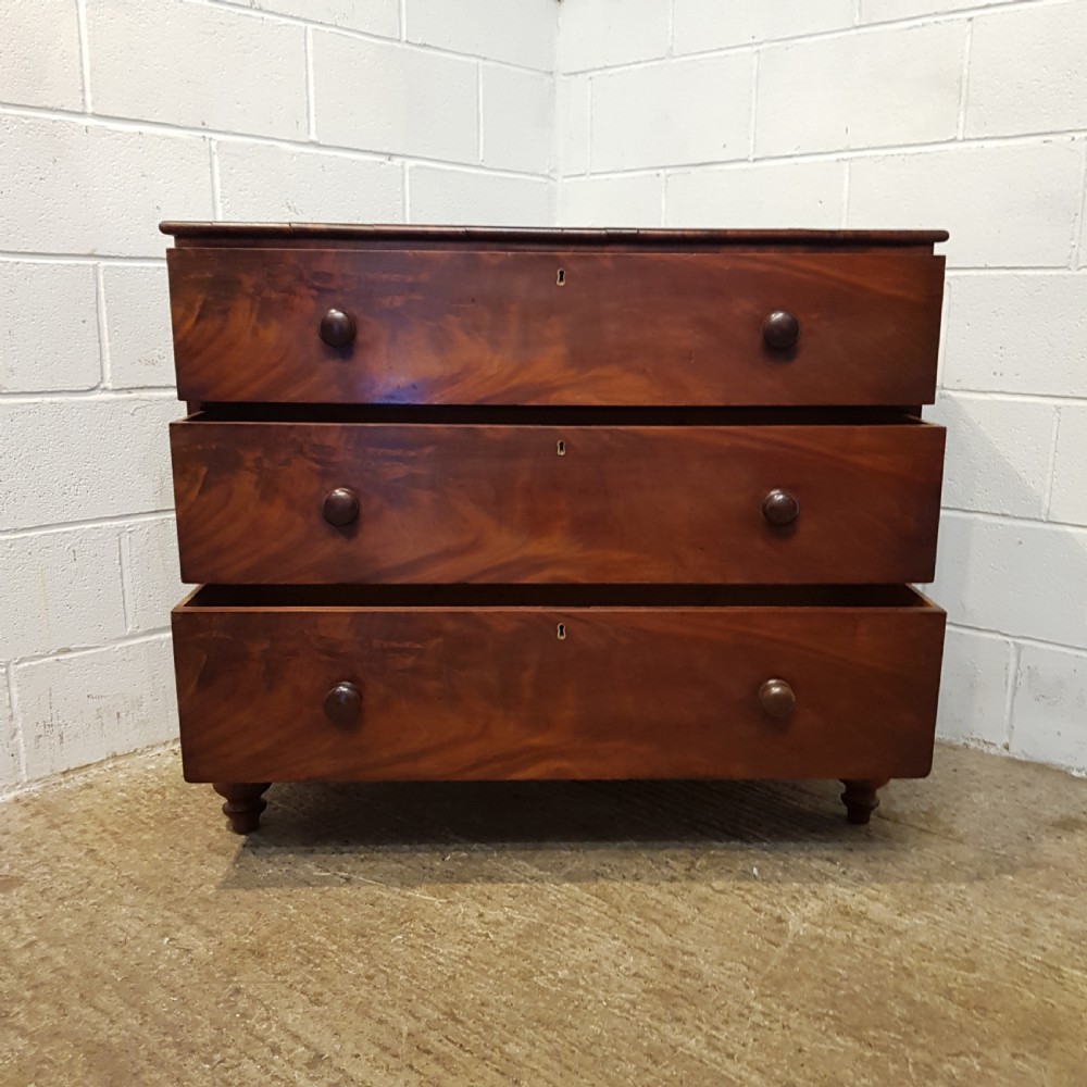 ANTIQUE VICTORIAN MAHOGANY CHEST OF DRAWERS C1880 View IV