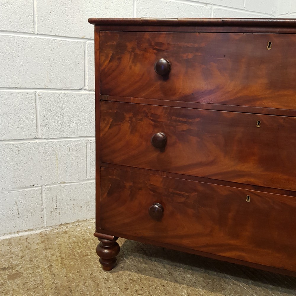 ANTIQUE VICTORIAN MAHOGANY CHEST OF DRAWERS C1880 View V