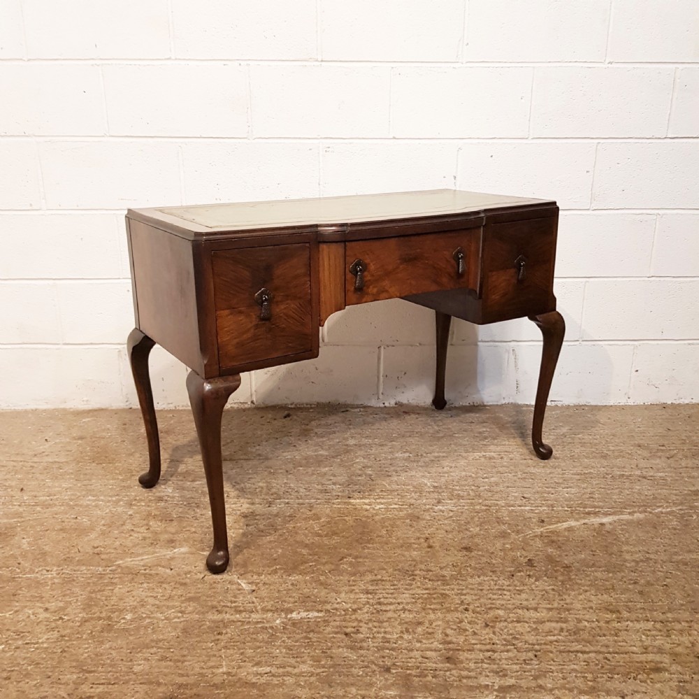 ANTIQUE BURR WALNUT QUEEN ANNE WRITING DESK C1920 View II