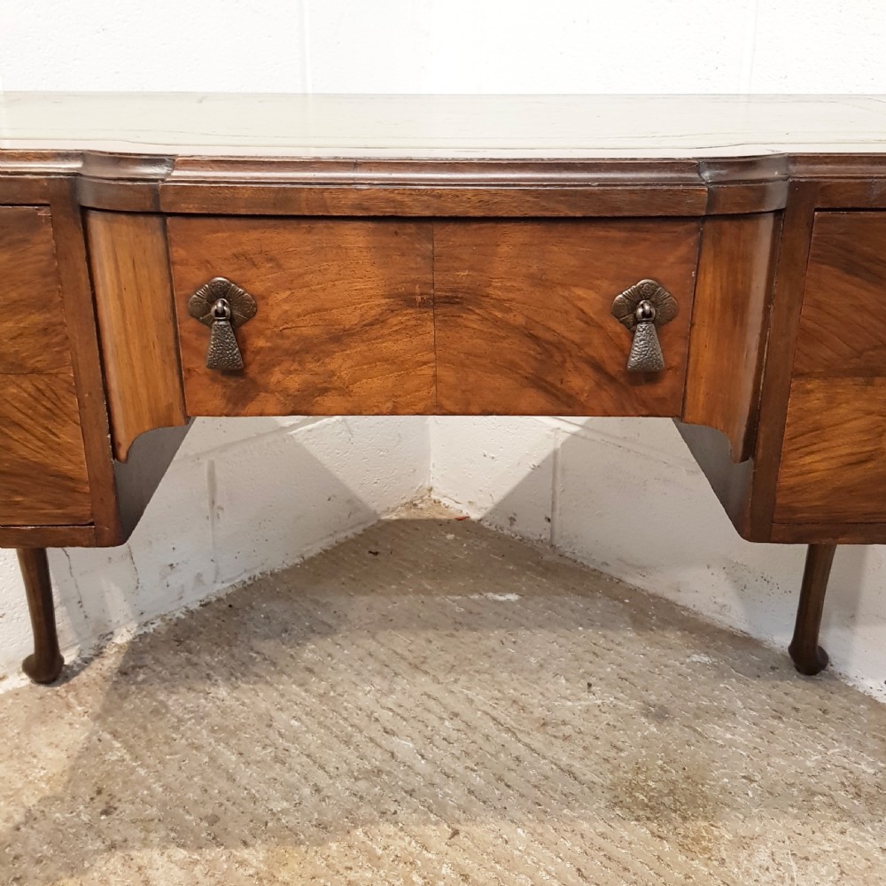 ANTIQUE BURR WALNUT QUEEN ANNE WRITING DESK C1920 View IV