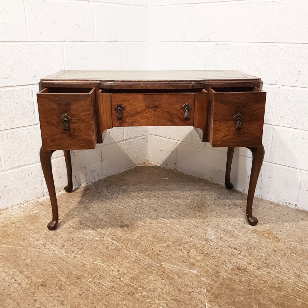 ANTIQUE BURR WALNUT QUEEN ANNE WRITING DESK C1920 View VII