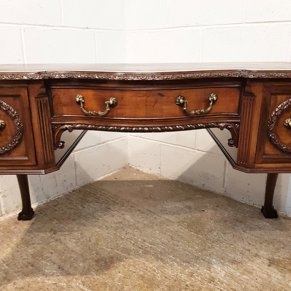 ANTIQUE EDWARDIAN CHIPPENDALE MAHOGANY WRITING DESK C1900 View II