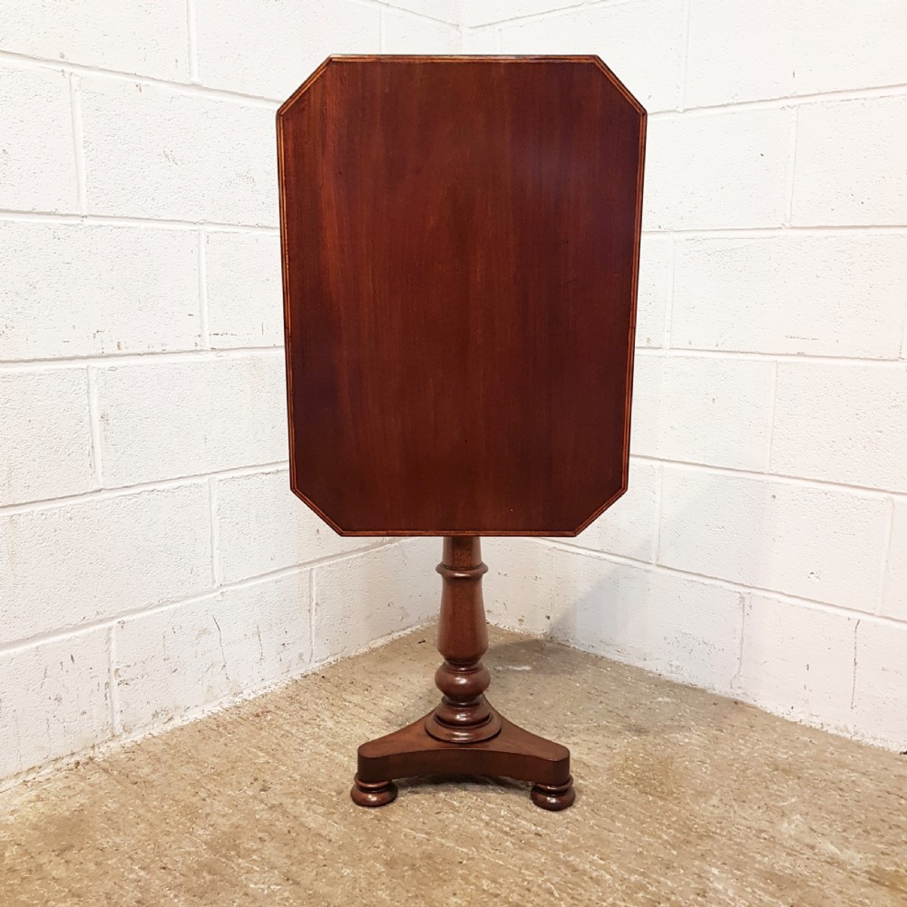 ANTIQUE VICTORIAN MAHOGANY RECTANGULAR TILT TOP OCCASIONAL TABLE C1880