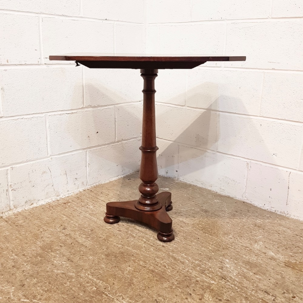 ANTIQUE VICTORIAN MAHOGANY RECTANGULAR TILT TOP OCCASIONAL TABLE C1880 View II