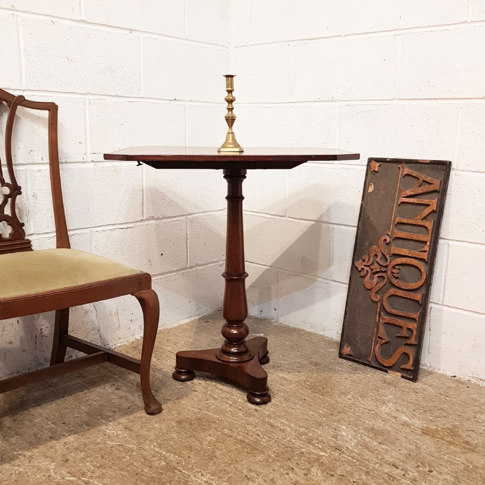 ANTIQUE VICTORIAN MAHOGANY RECTANGULAR TILT TOP OCCASIONAL TABLE C1880 View III