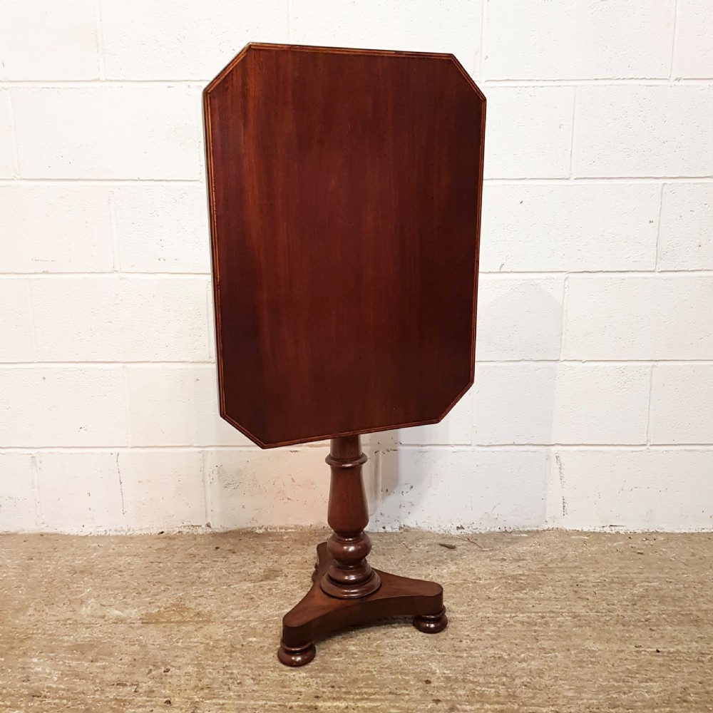 ANTIQUE VICTORIAN MAHOGANY RECTANGULAR TILT TOP OCCASIONAL TABLE C1880 View VII