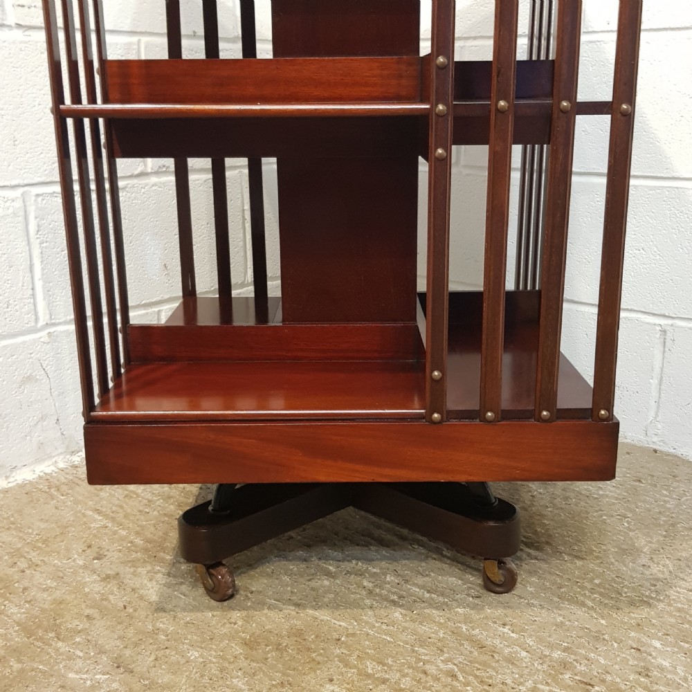 ANTIQUE EDWARDIAN MAHOGANY REVOLVING BOOKCASE C1900 View VI
