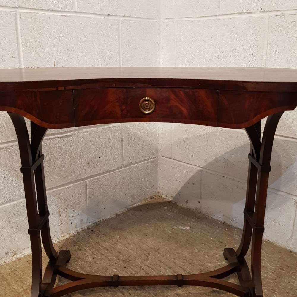ANTIQUE EDWARDIAN MAHOGANY KIDNEY SHAPED WRITING TABLE C1900 View VI