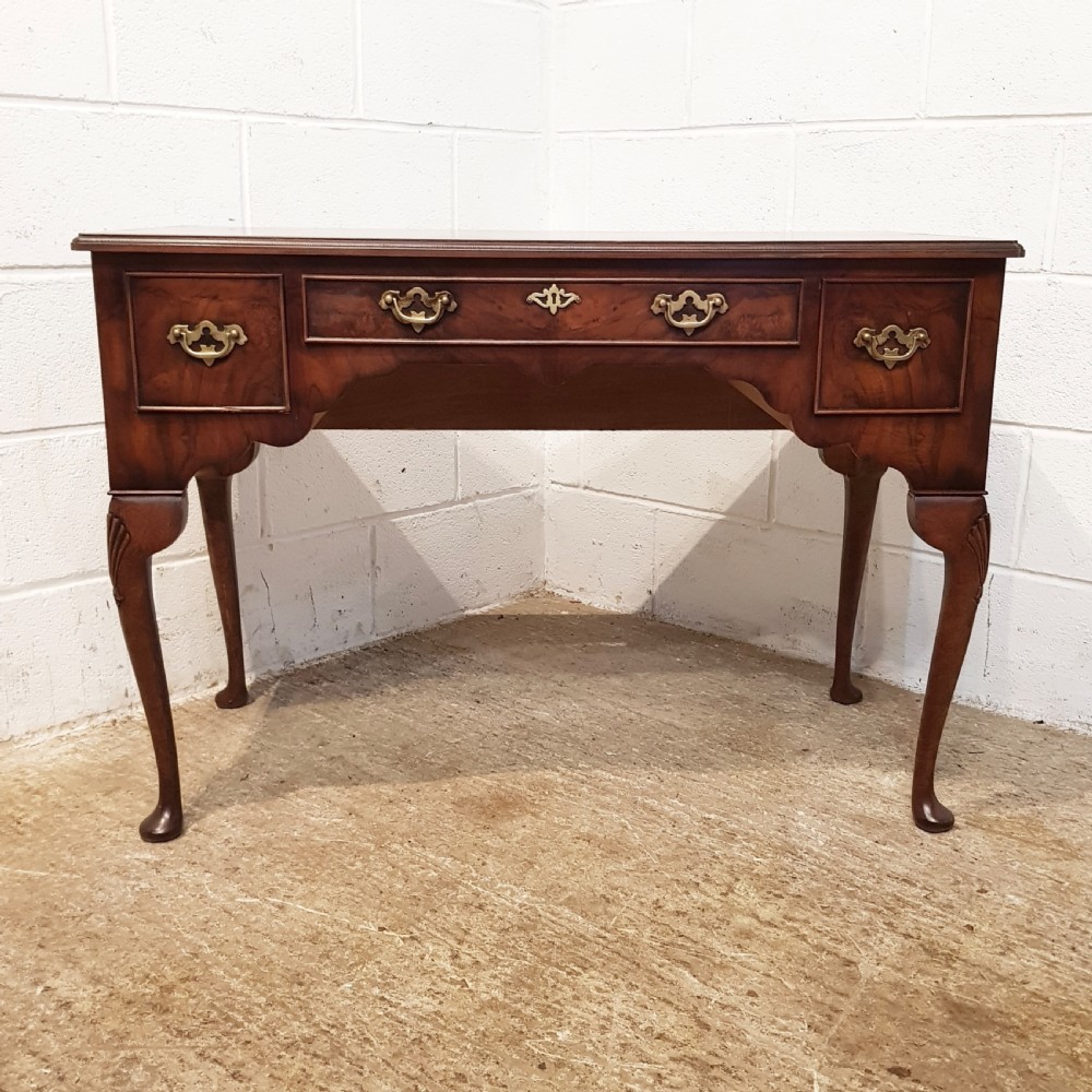 ANTIQUE WALNUT LOWBOY DESK C1920 View IV