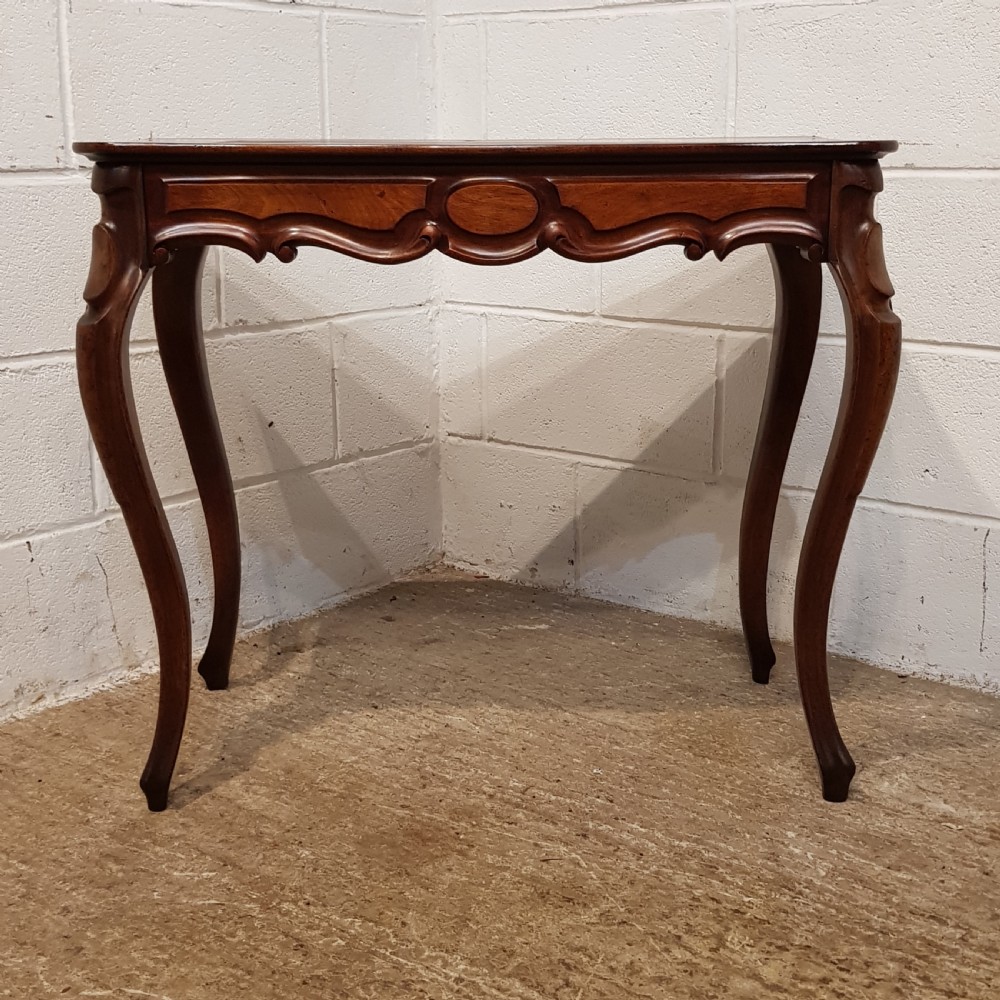 ANTIQUE  19TH CENTURY FRENCH MAHOGANY SERPENTINE SHAPED SIDE TABLE C1880 View VIII