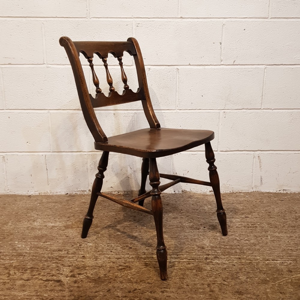 SET SIX ANTIQUE VICTORIAN OAK &  ELM COUNTRY CHAIRS C1880 View VIII