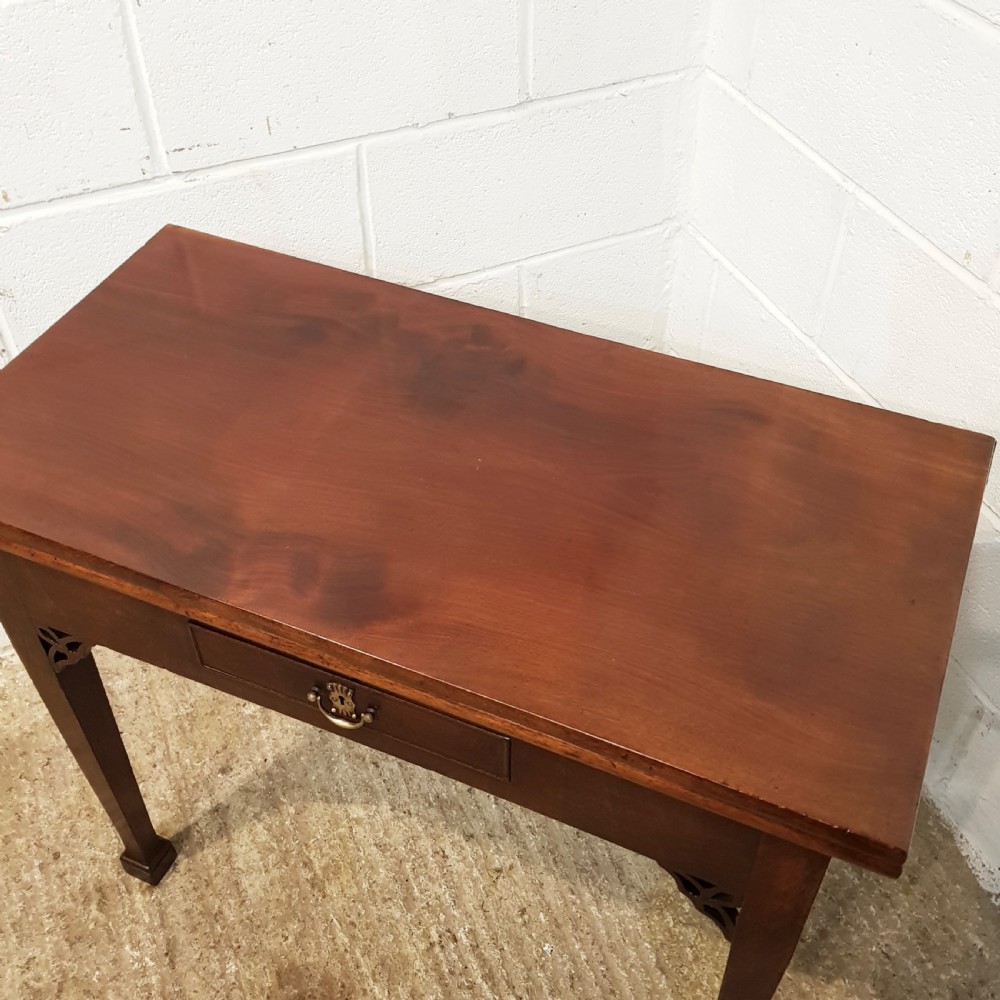 ANTIQUE 18TH CENTURY MAHOGANY FOLD OVER TEA TABLE C1780 View VII