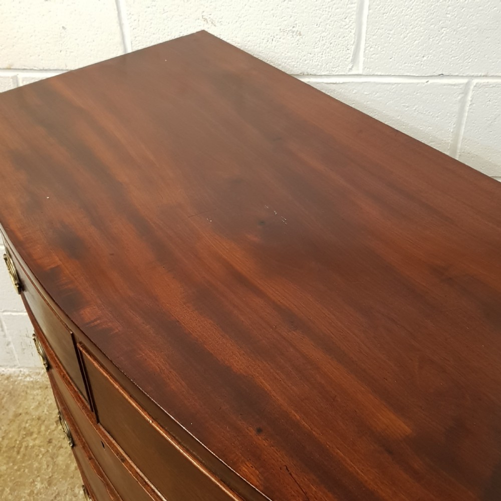 ANTIQUE REGENCY MAHOGANY BOW FRONT CHEST OF DRAWERS C1820 View VII