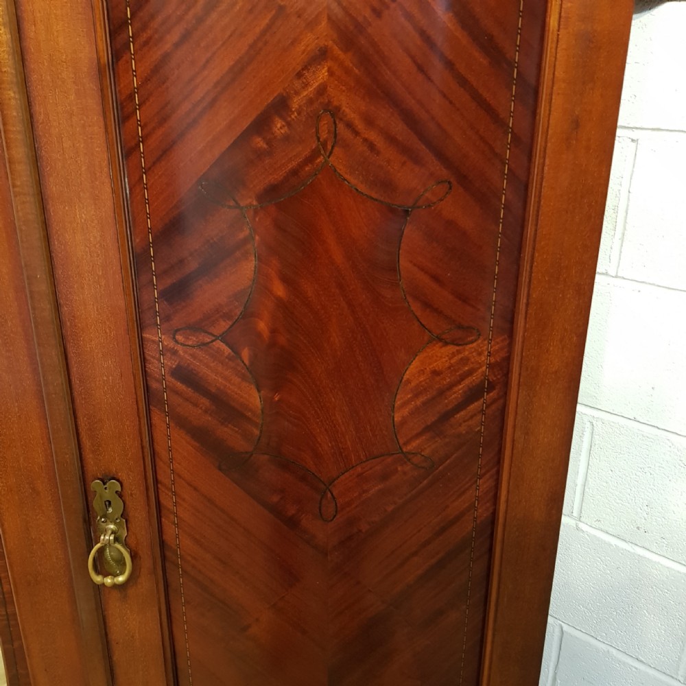 ANTIQUE EDWARDIAN MAHOGANY DOUBLE WARDROBE C1900 View V