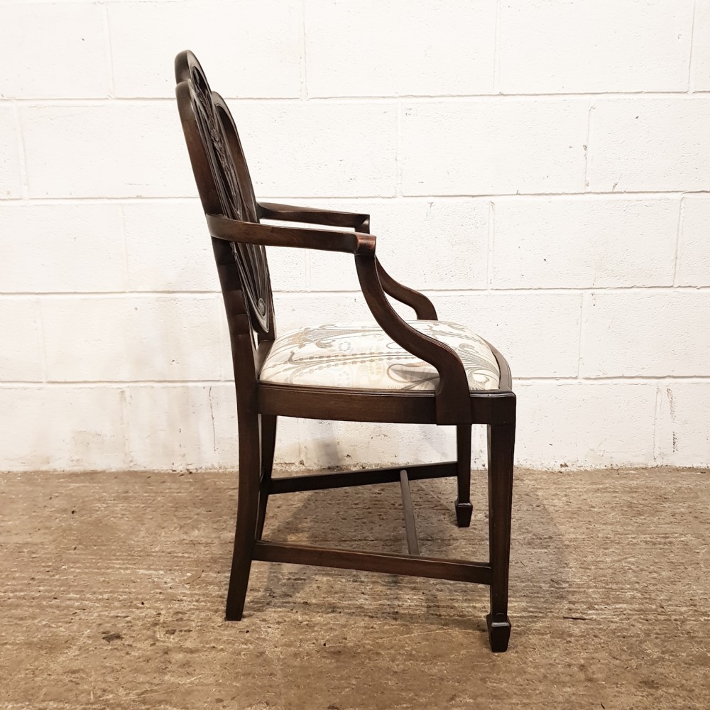 ANTIQUE SET EIGHT EDWARDIAN HEPPLEWHITE MAHOGANY DINING CHAIRS C1900 View X