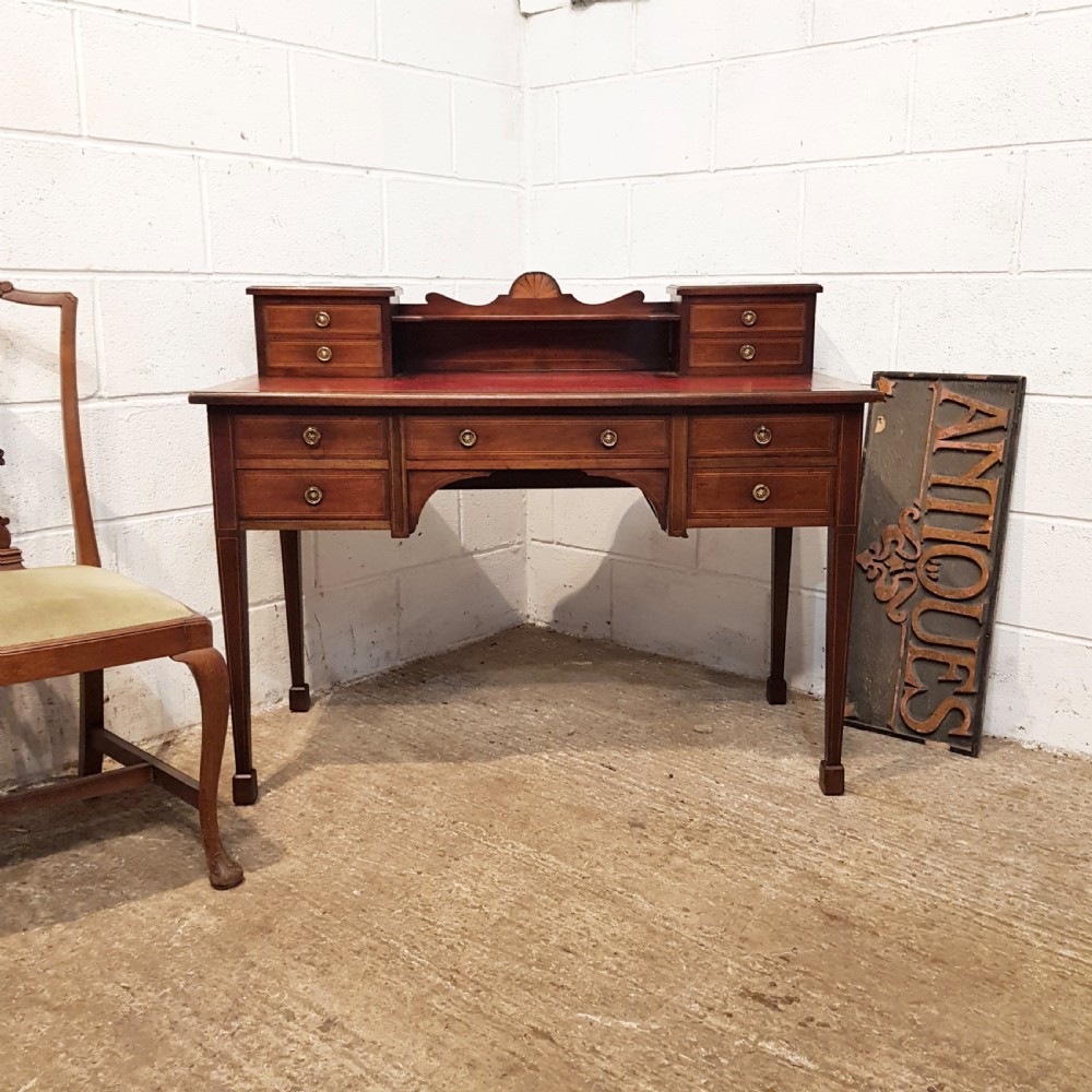 ANTIQUE EDWARDIAN MAHOGANY DESK C1900 View VII