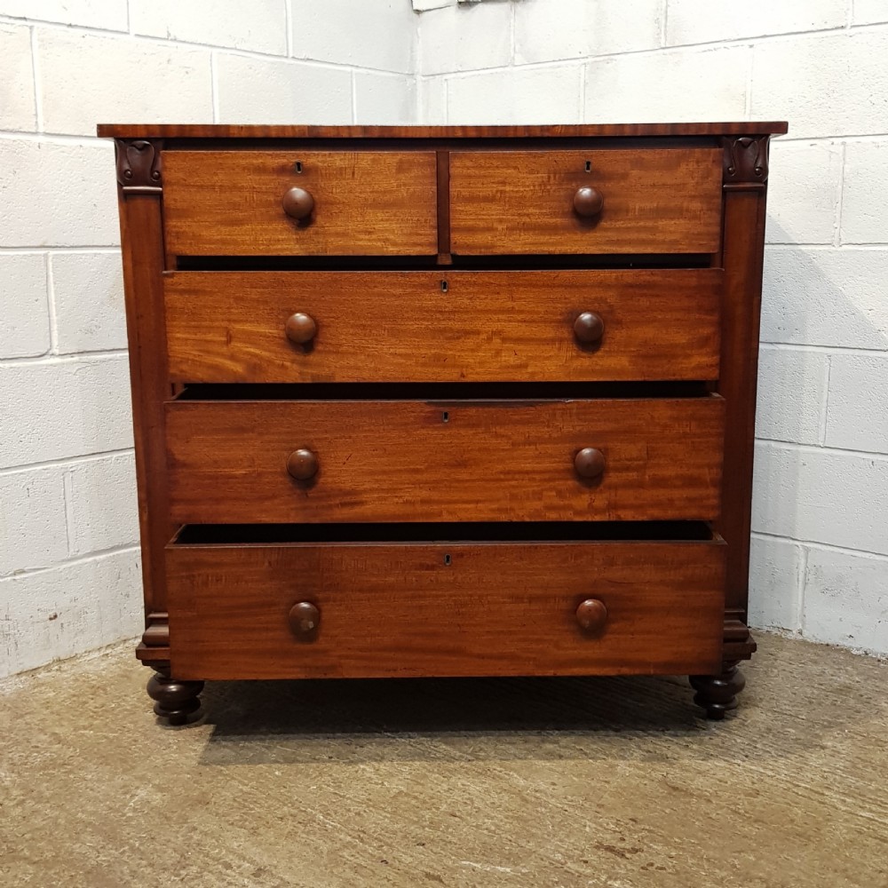 ANTIUE VICTORIAN MAHOGANY CHEST OF DRAWERS C1880 View III