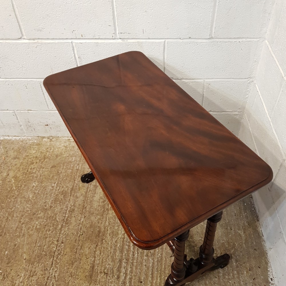ANTIQUE VICTORIAN MAHOGANY WINDOW TABLE C1880 View II