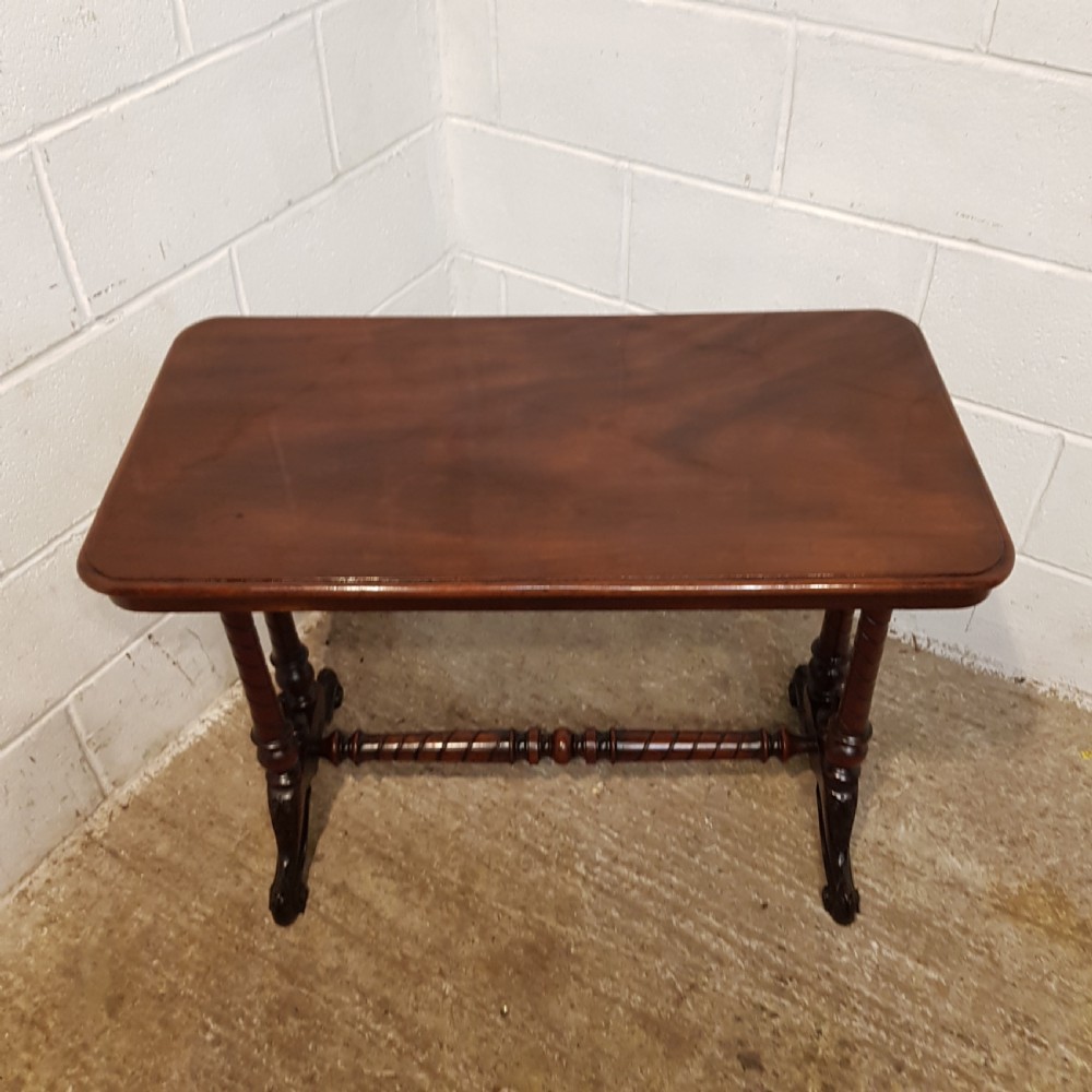 ANTIQUE VICTORIAN MAHOGANY WINDOW TABLE C1880 View III