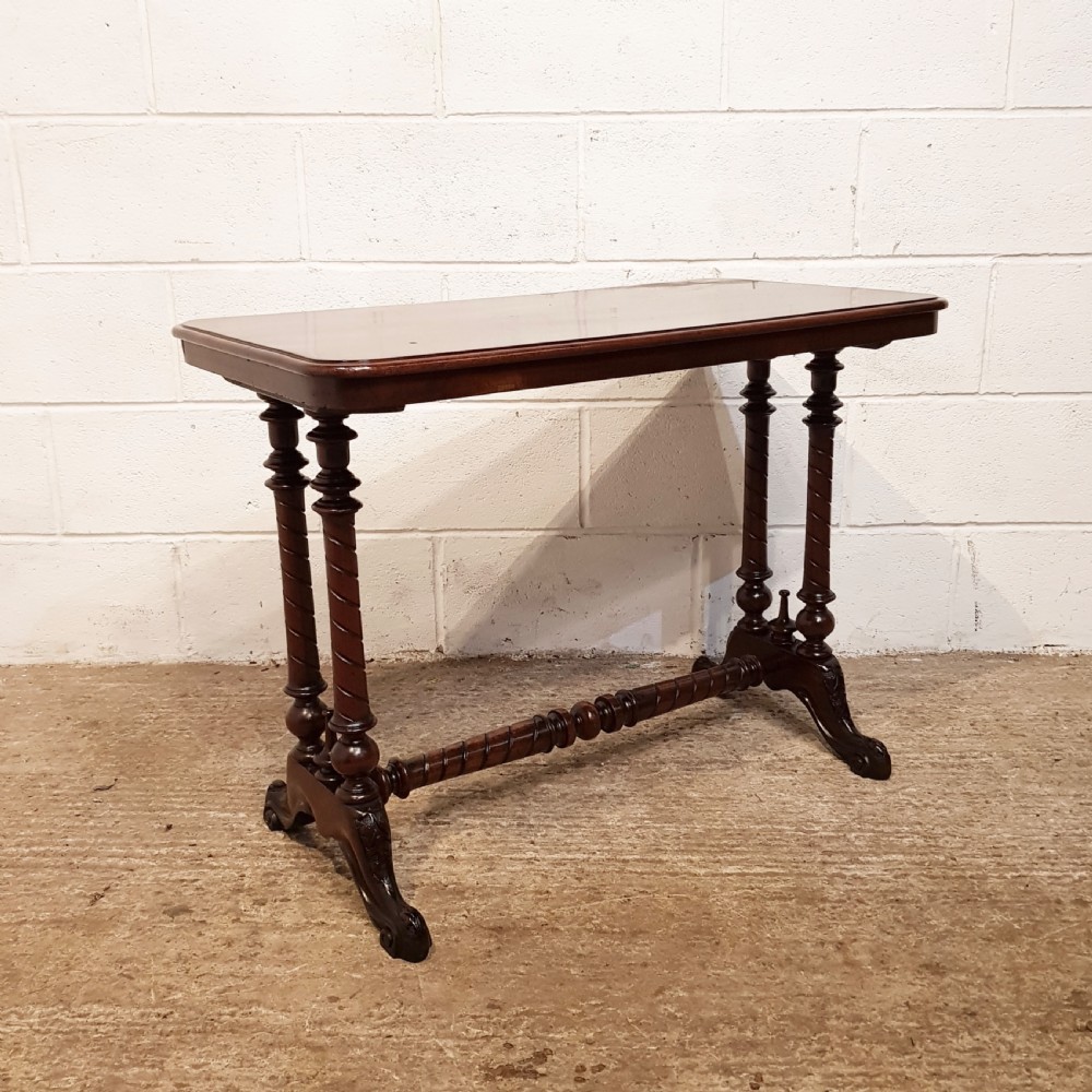 ANTIQUE VICTORIAN MAHOGANY WINDOW TABLE C1880 View IV