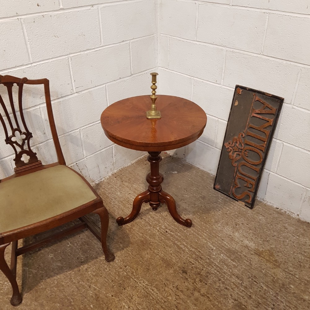 ANTIQUE VICTORIAN MAHOGANY TILT TTOP TRIPOD TABLE C1880 View IV
