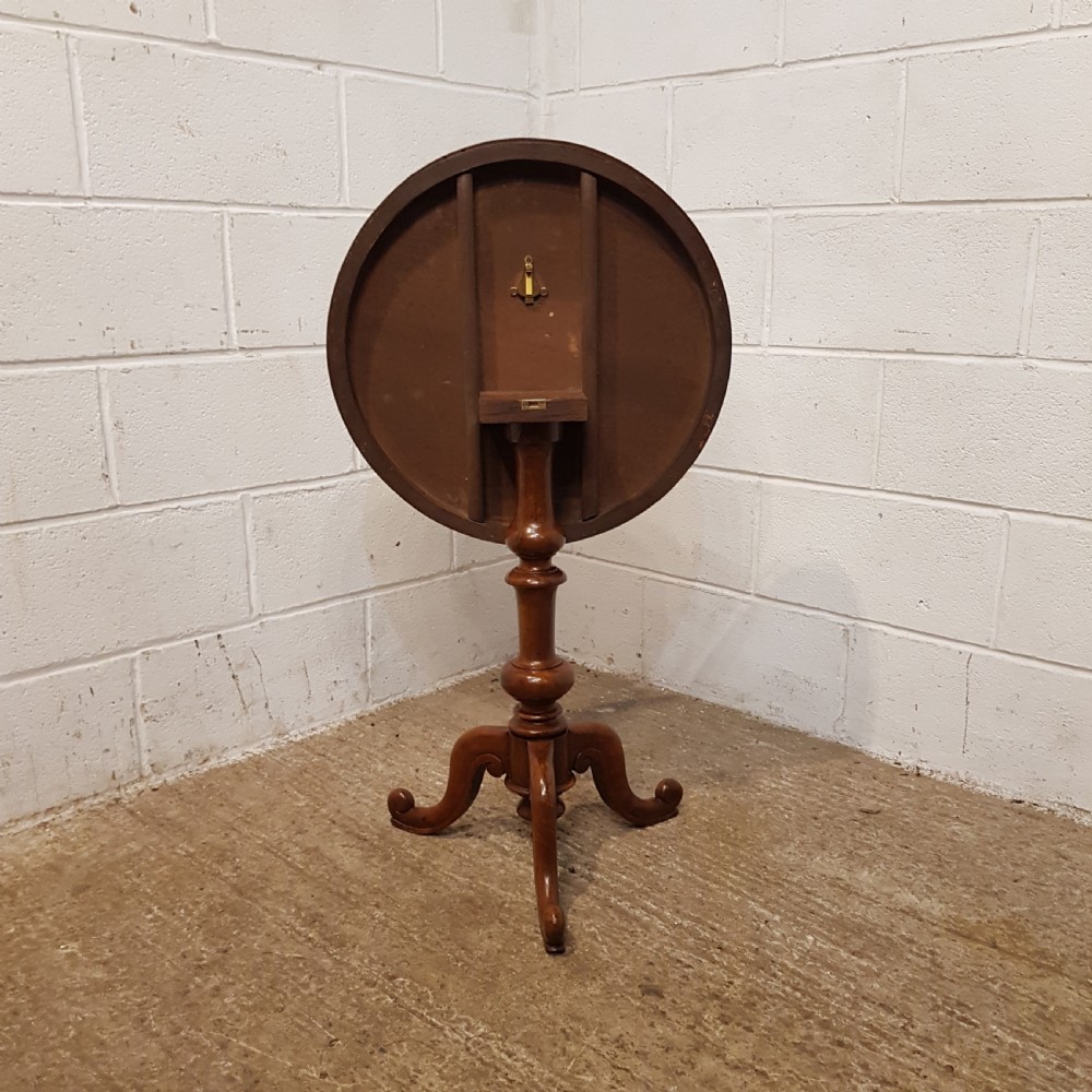 ANTIQUE VICTORIAN MAHOGANY TILT TTOP TRIPOD TABLE C1880 View VI