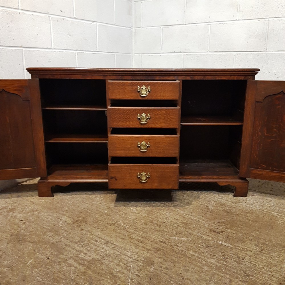 ANTIQUE EARLY 19TH CENTURY SMALL OAK DRESSER BASE C1810-20 View VIII