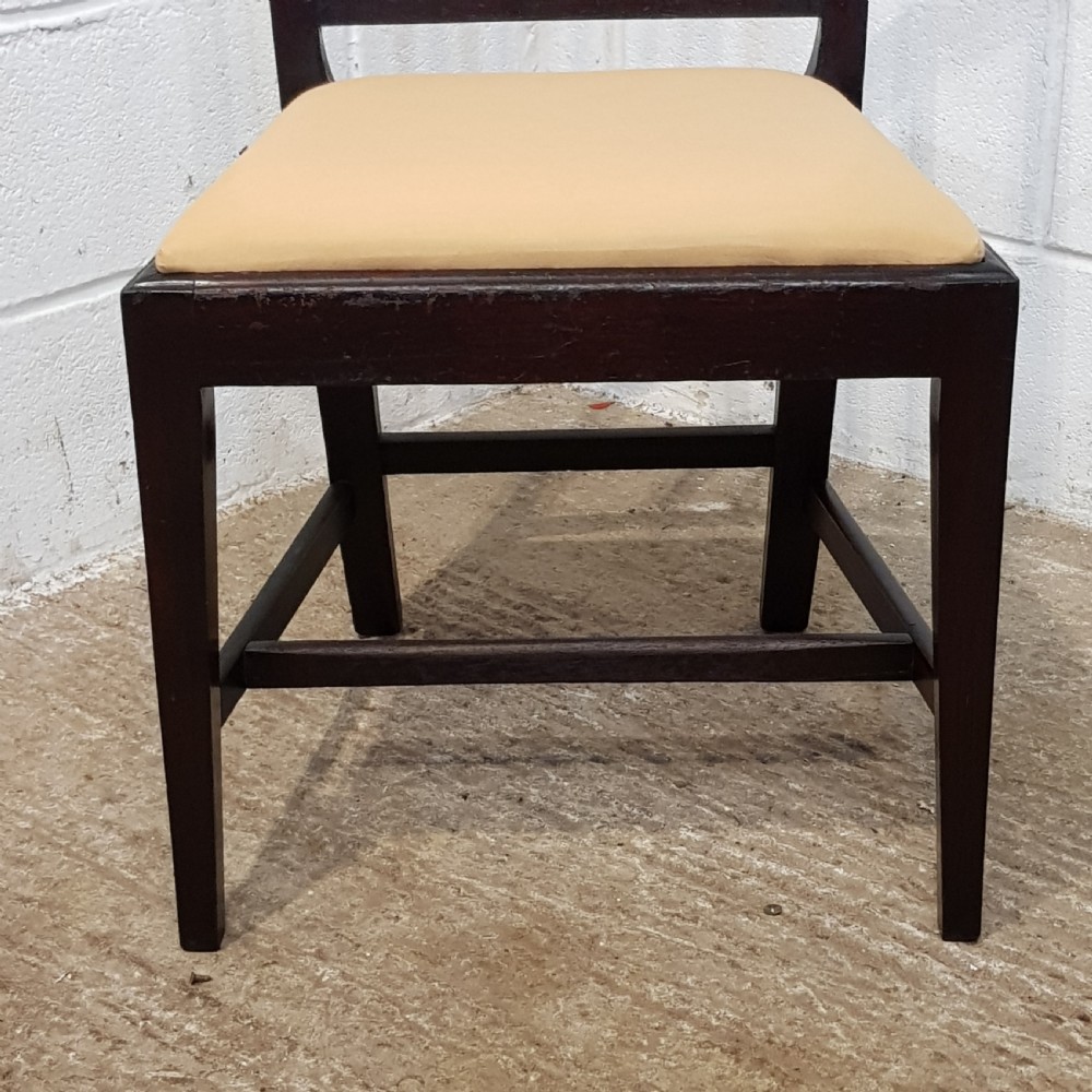 ANTIQUE SET SIX GEORGIAN MAHOGANY DINING CHAIRS C1780 View V
