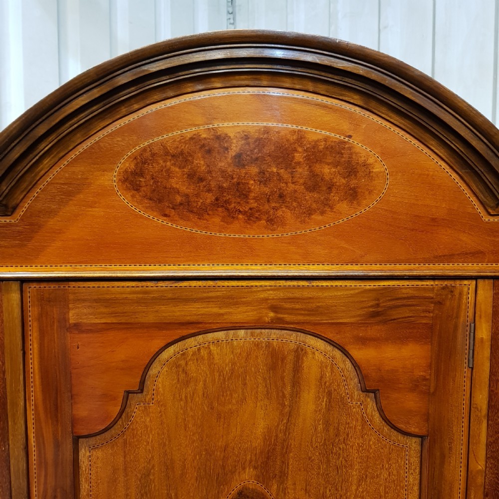 ANTIQUE MAHOGANY INLAID TRIPLE WARDROBE C1900 View IV
