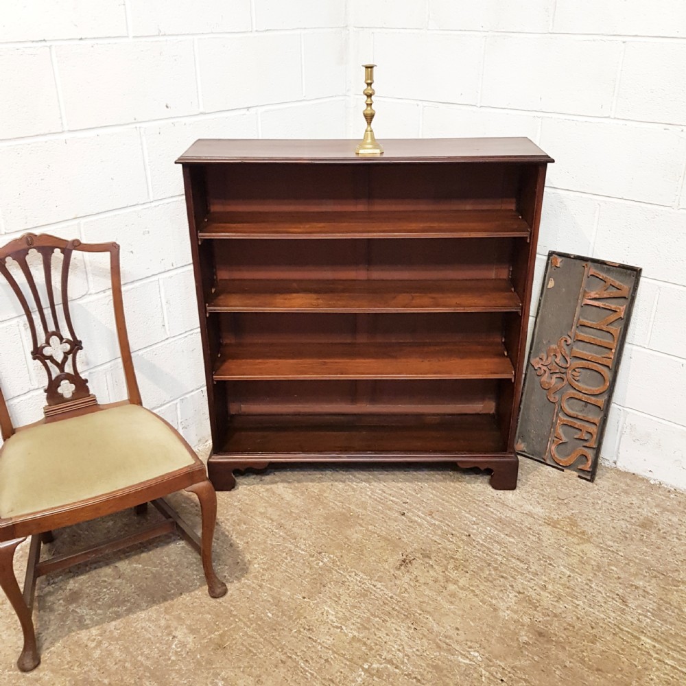 ANTIQUE VICTORIAN MAHOGANY OPEN BOOKCASE C1880 View II