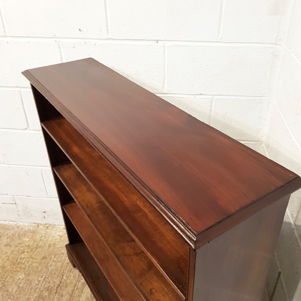 ANTIQUE VICTORIAN MAHOGANY OPEN BOOKCASE C1880 View IV